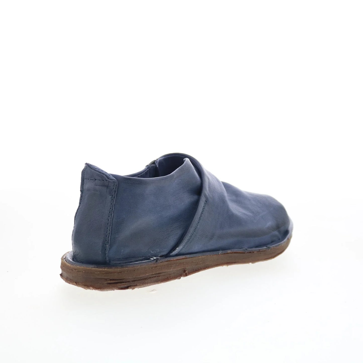 Reiley Womens Blue Leather Slip On Strap Sandals Shoes