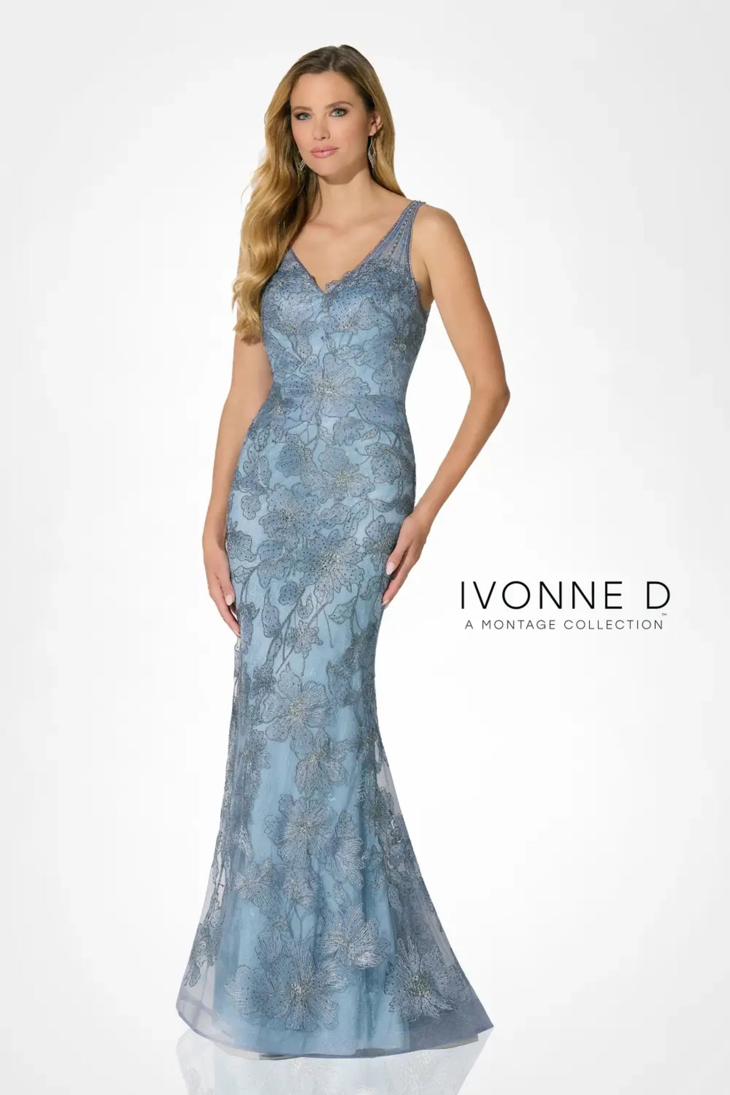 Ivonne D ID916 Mermaid Long Formal Lace Evening Dress