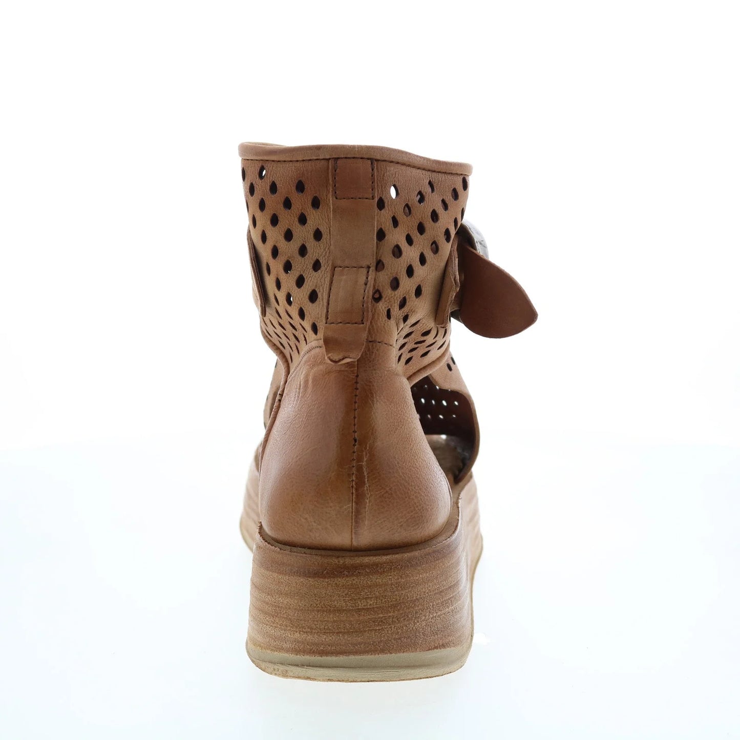 Prentice A78003-101 Womens Brown Leather Sandals Wedges Shoes