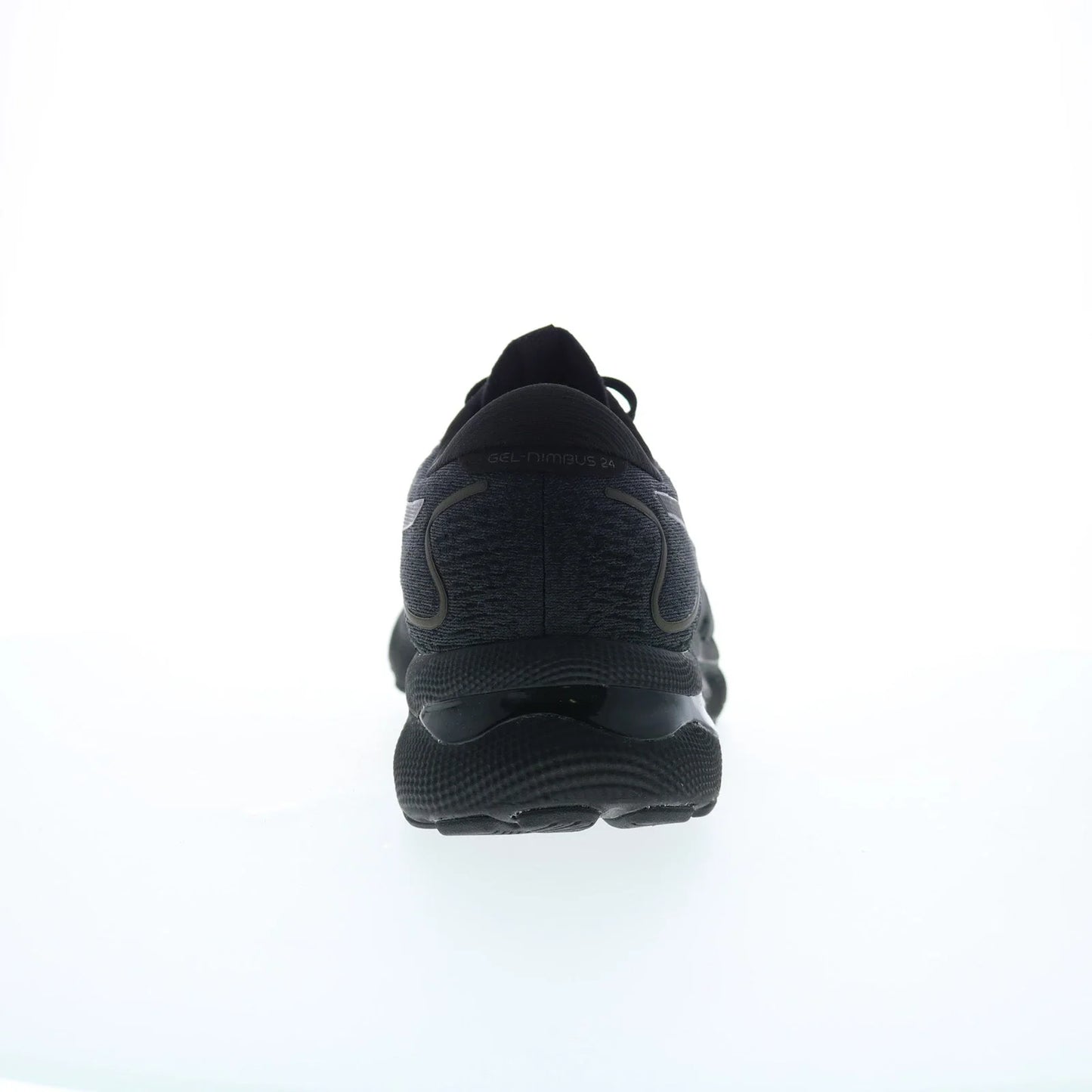 Asics Gel-Nimbus 24 Mens Black Leather Extra Wide Athletic Running Shoes