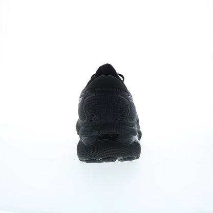 Asics Gel-Nimbus 24 Mens Black Leather Extra Wide Athletic Running Shoes