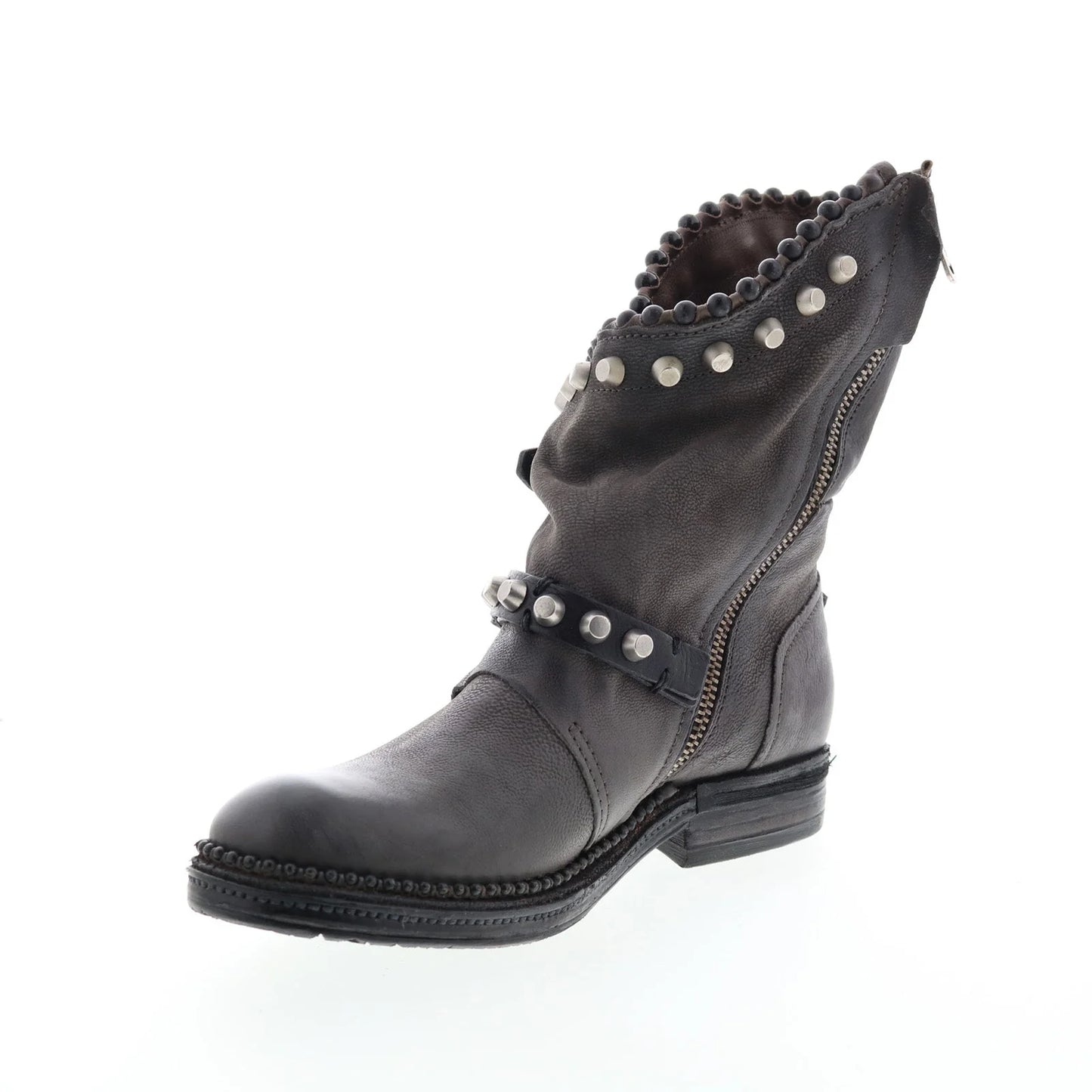 Vianne 250202-102 Womens Gray Leather Hook & Loop Casual Dress Boots