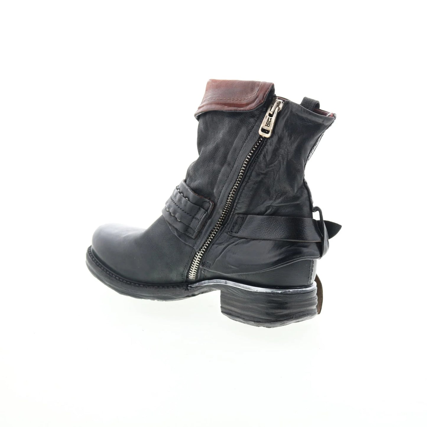 Sebastian Womens Black Leather Zipper Casual Dress Boots