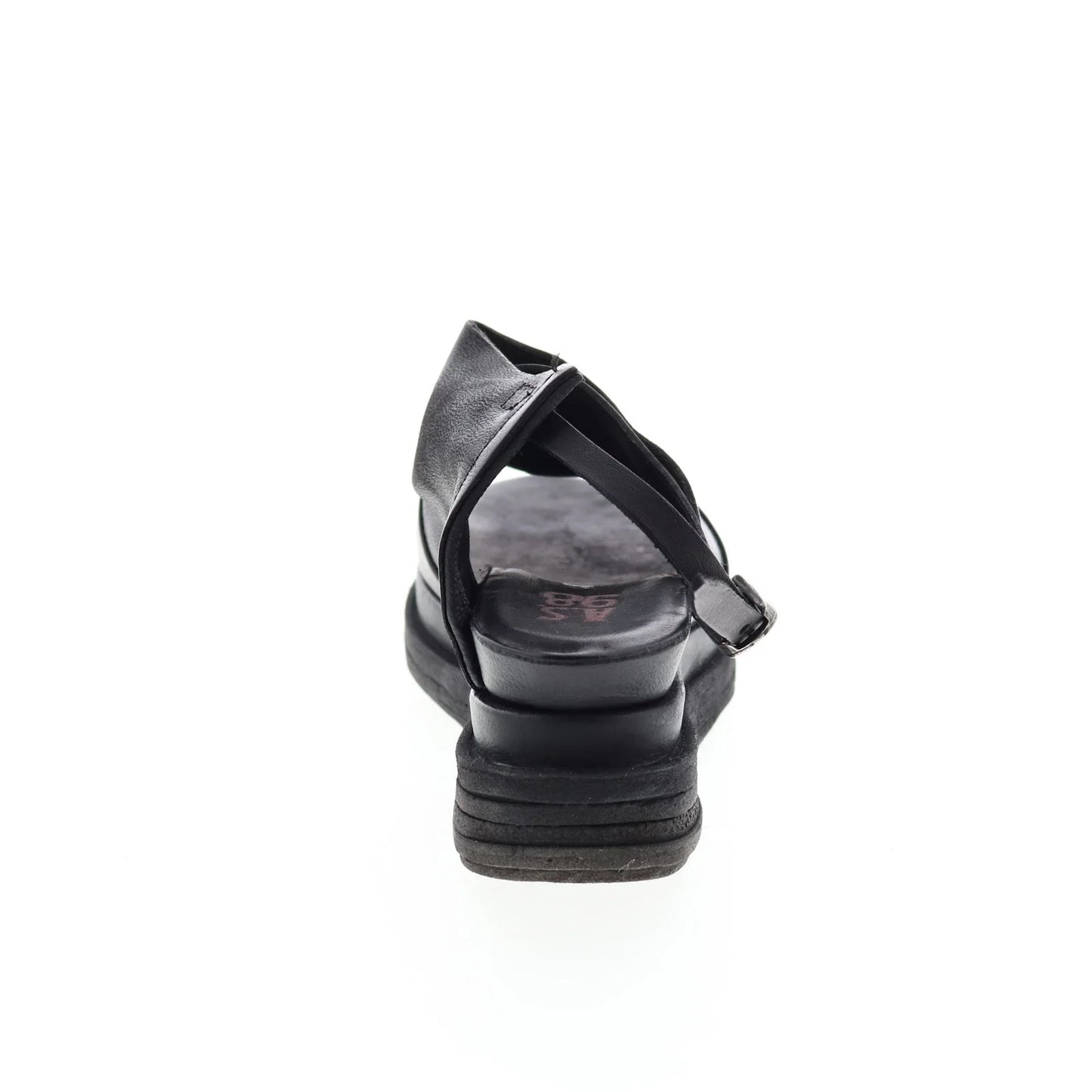 Lira A15027-101 Womens Black Leather Platform Sandals Shoes