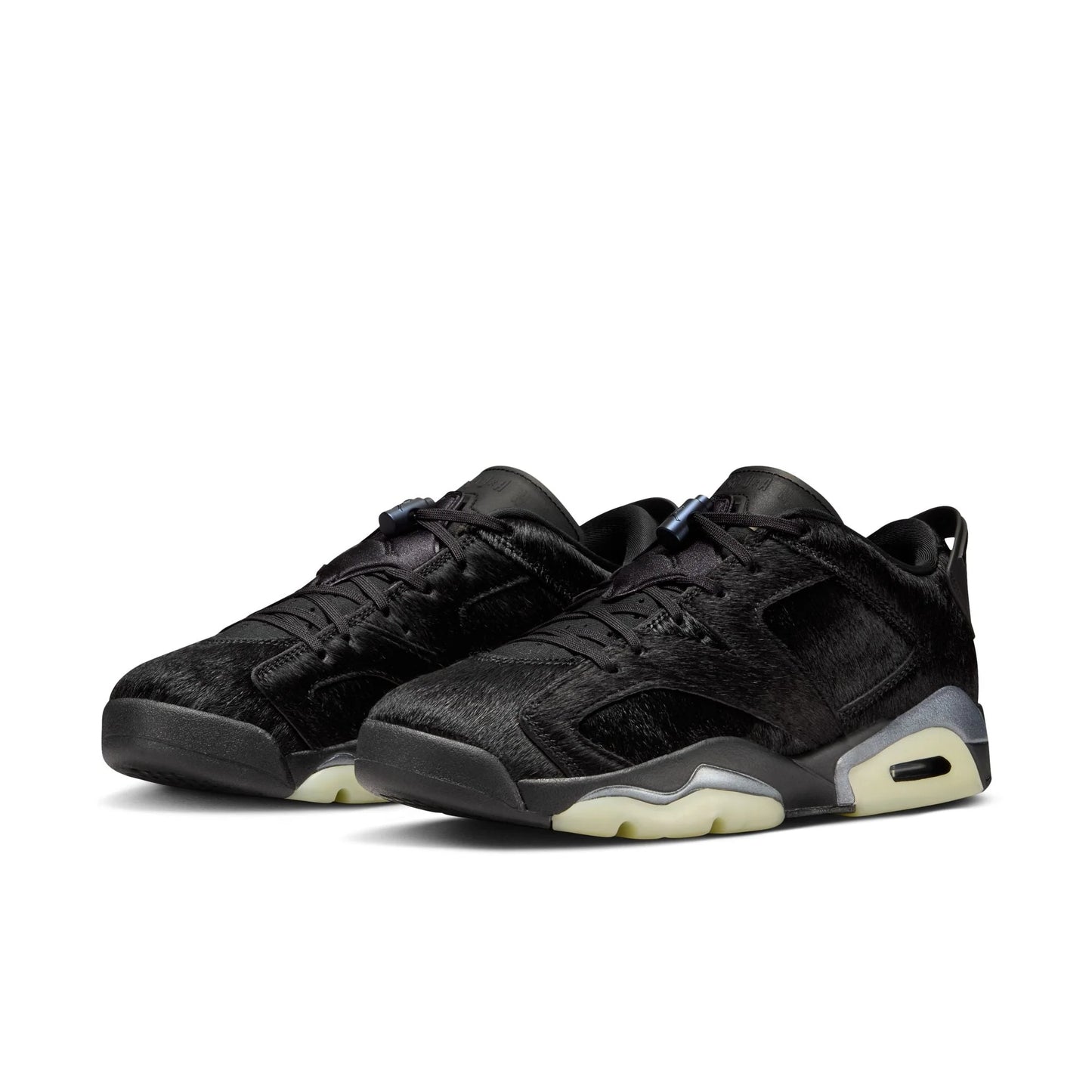 Women's  6 Retro Low - "Black Pony Hair"