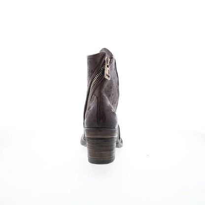 Jase Floral Womens Brown Leather Zipper Casual Dress Boots