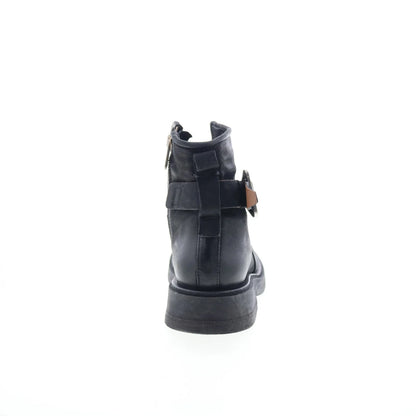 Roan Womens Black Leather Zipper Casual Dress Boots