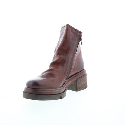 Edgar Womens Brown Leather Zipper Casual Dress Boots
