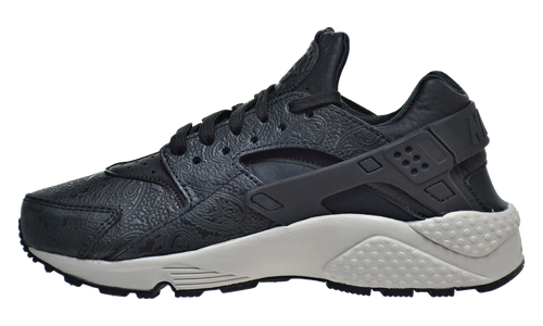 AIR HUARACHE RUN PRM WMNS"BLACK/BLACK/LIGHT BONE/DARK GR" 683818 010