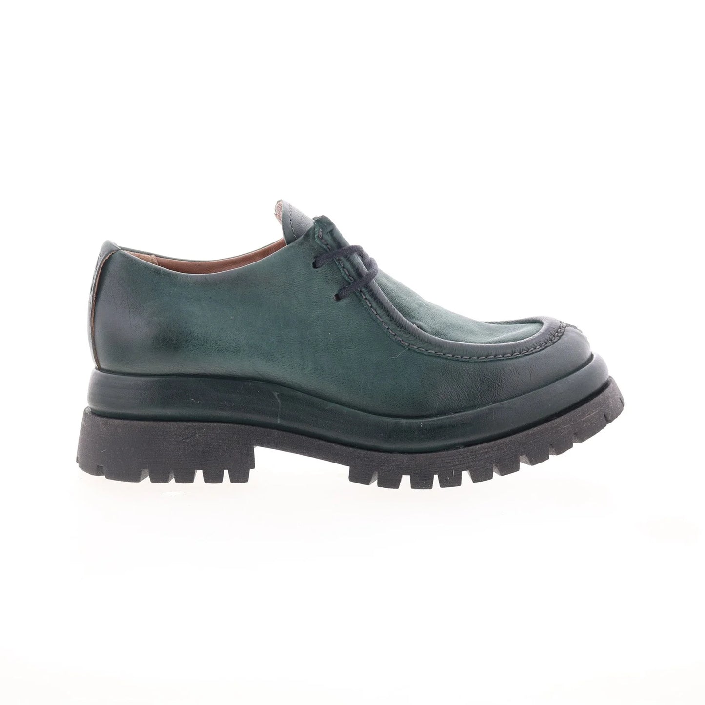 Daley Womens Green Leather Slip On Casual Dress Boots