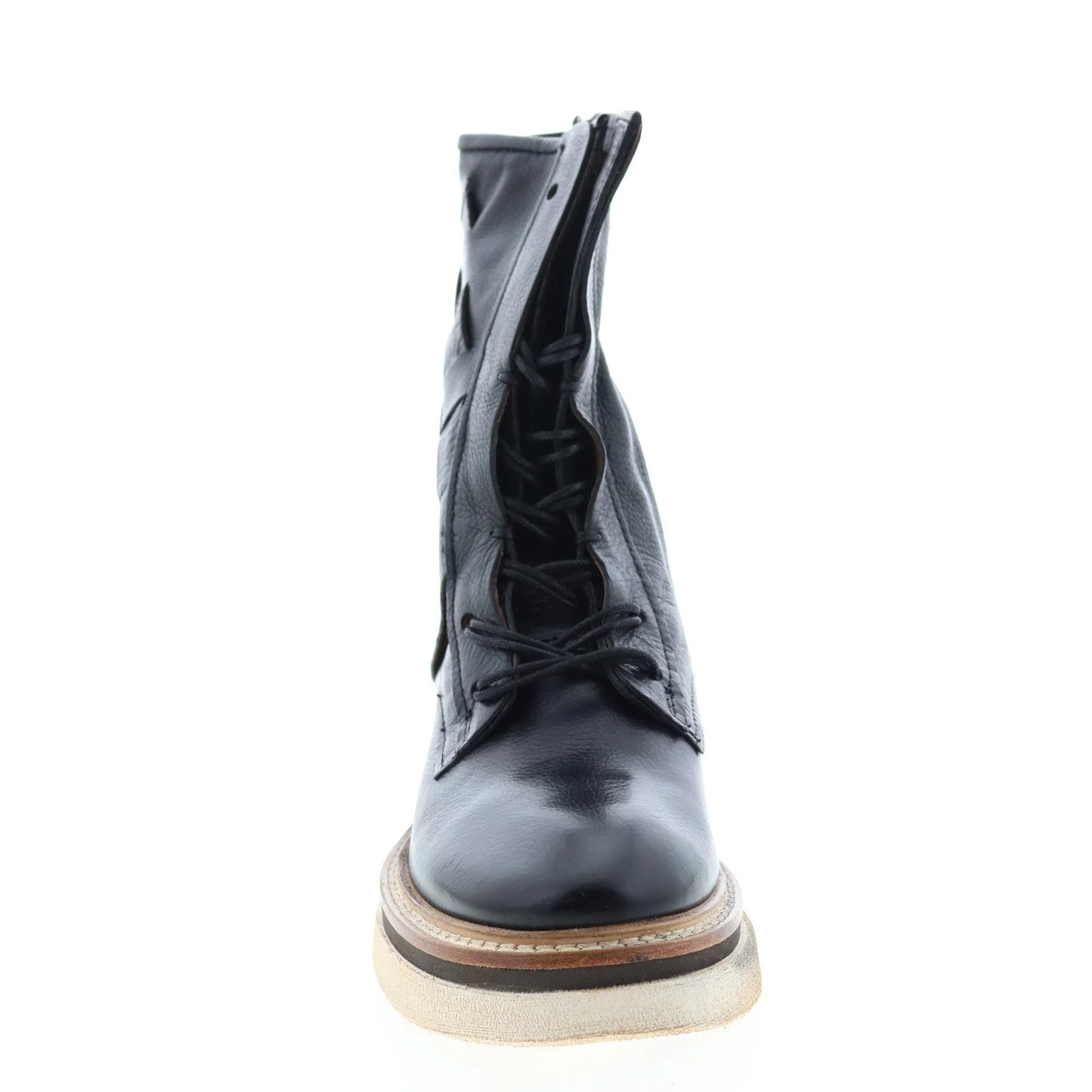 Inessa A38209-101 Womens Black Leather Lace Up Casual Dress Boots