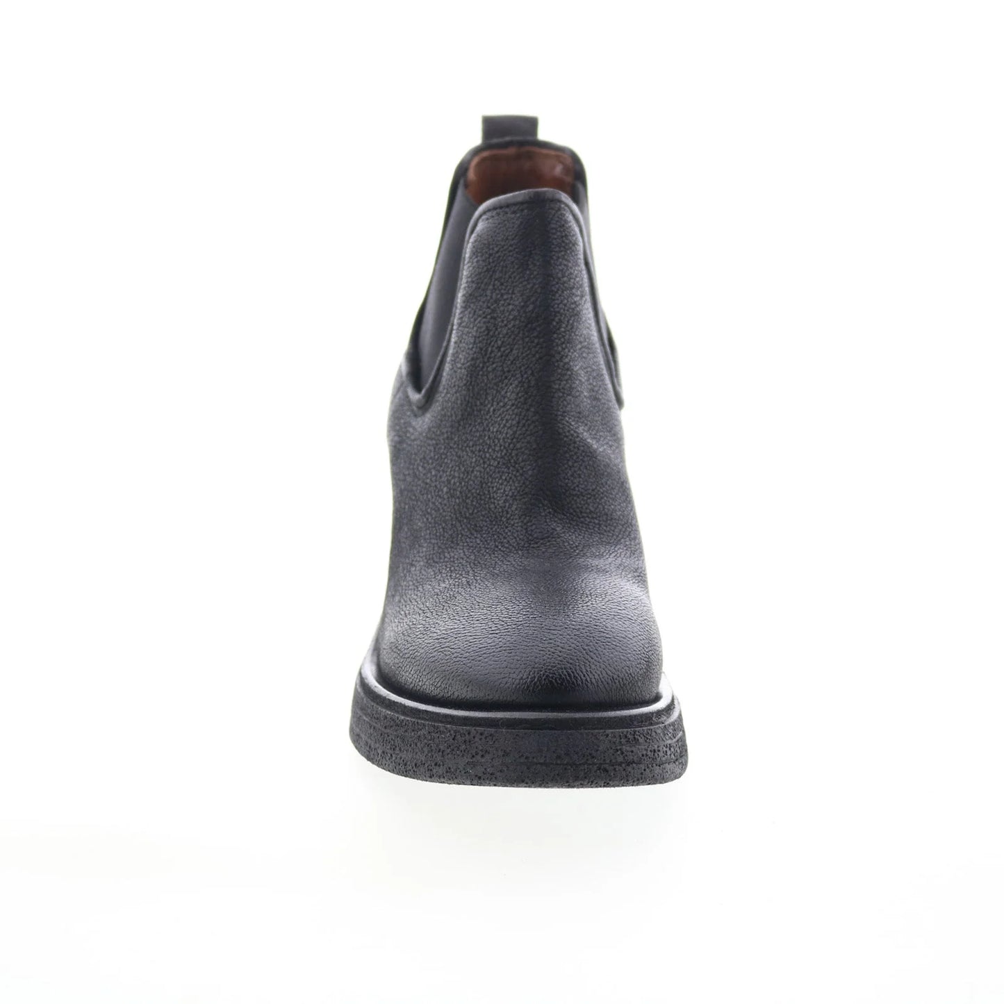 Talen Womens Black Leather Slip On Ankle & Booties Boots