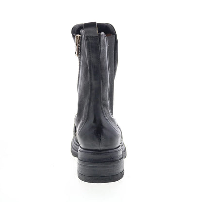 Lowe Womens Black Leather Zipper Casual Dress Boots