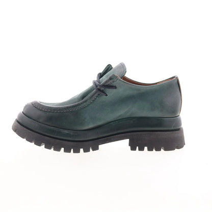 Daley Womens Green Leather Slip On Casual Dress Boots