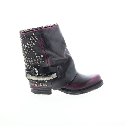 Sid Womens Black Leather Zipper Casual Dress Boots