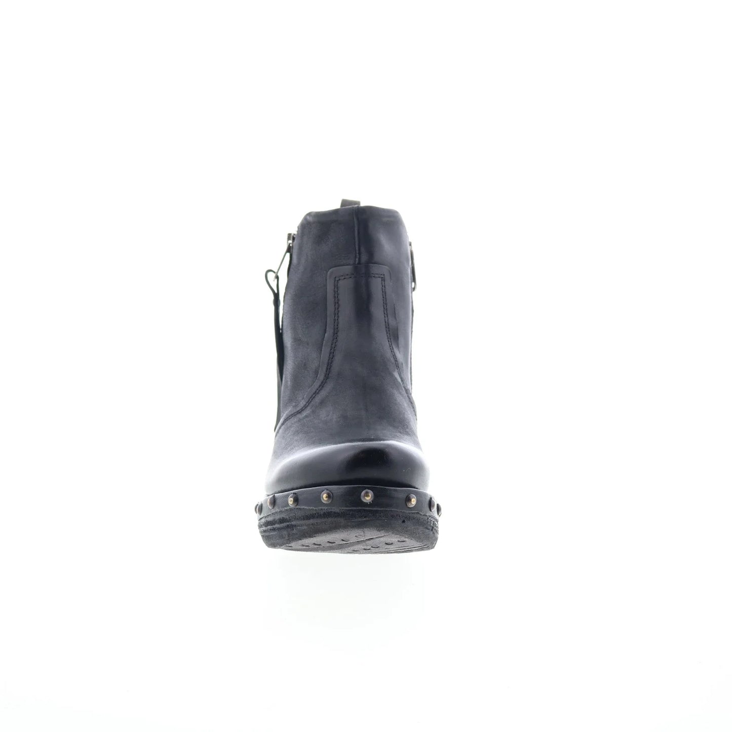 Peers Womens Black Leather Zipper Casual Dress Boots