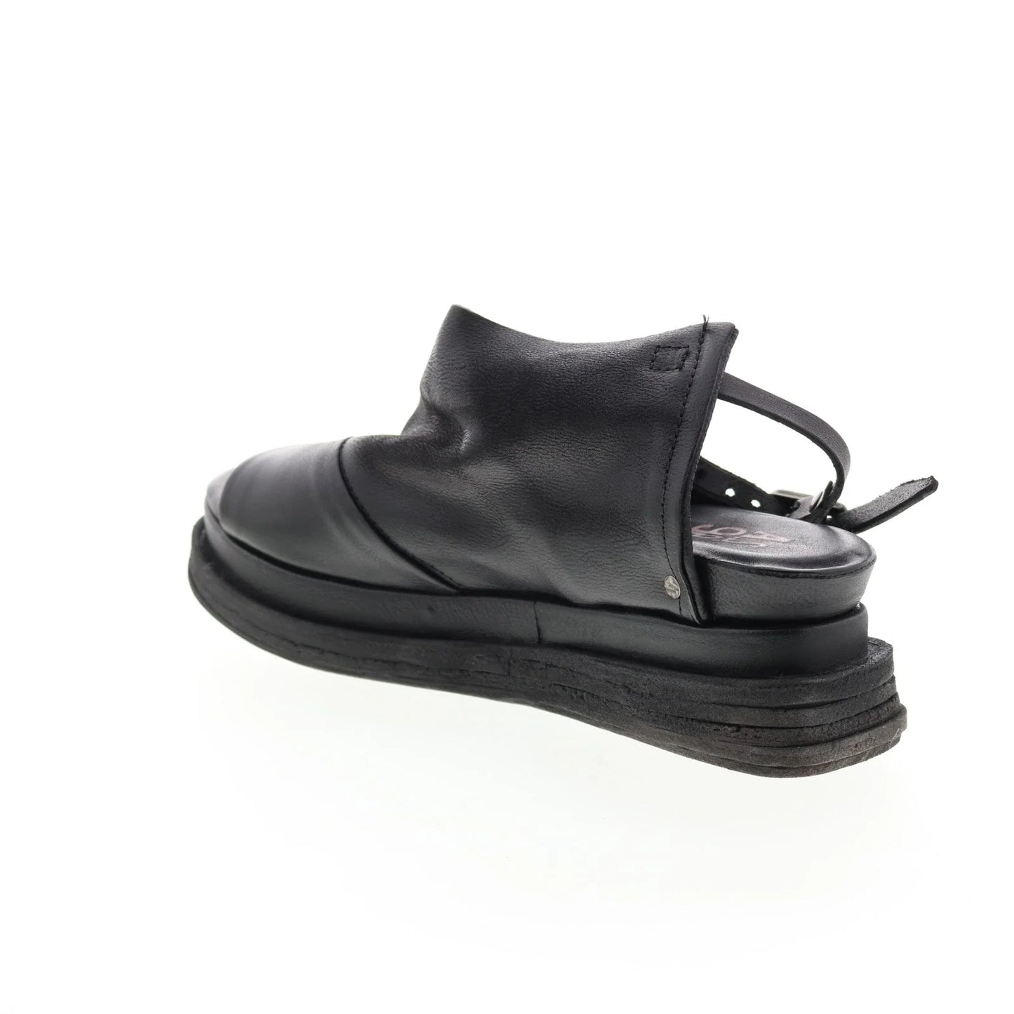 Lira A15027-101 Womens Black Leather Platform Sandals Shoes