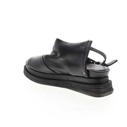 Lira A15027-101 Womens Black Leather Platform Sandals Shoes