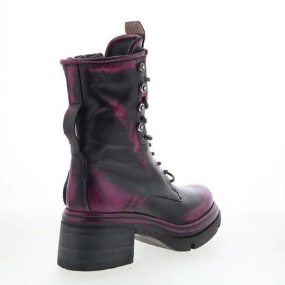 Emper Womens Black Leather Lace Up Casual Dress Boots