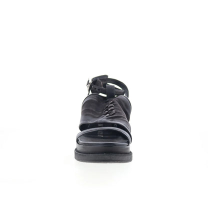 Louie A15021-101-6002 Womens Black Leather Slingback Sandals Shoes