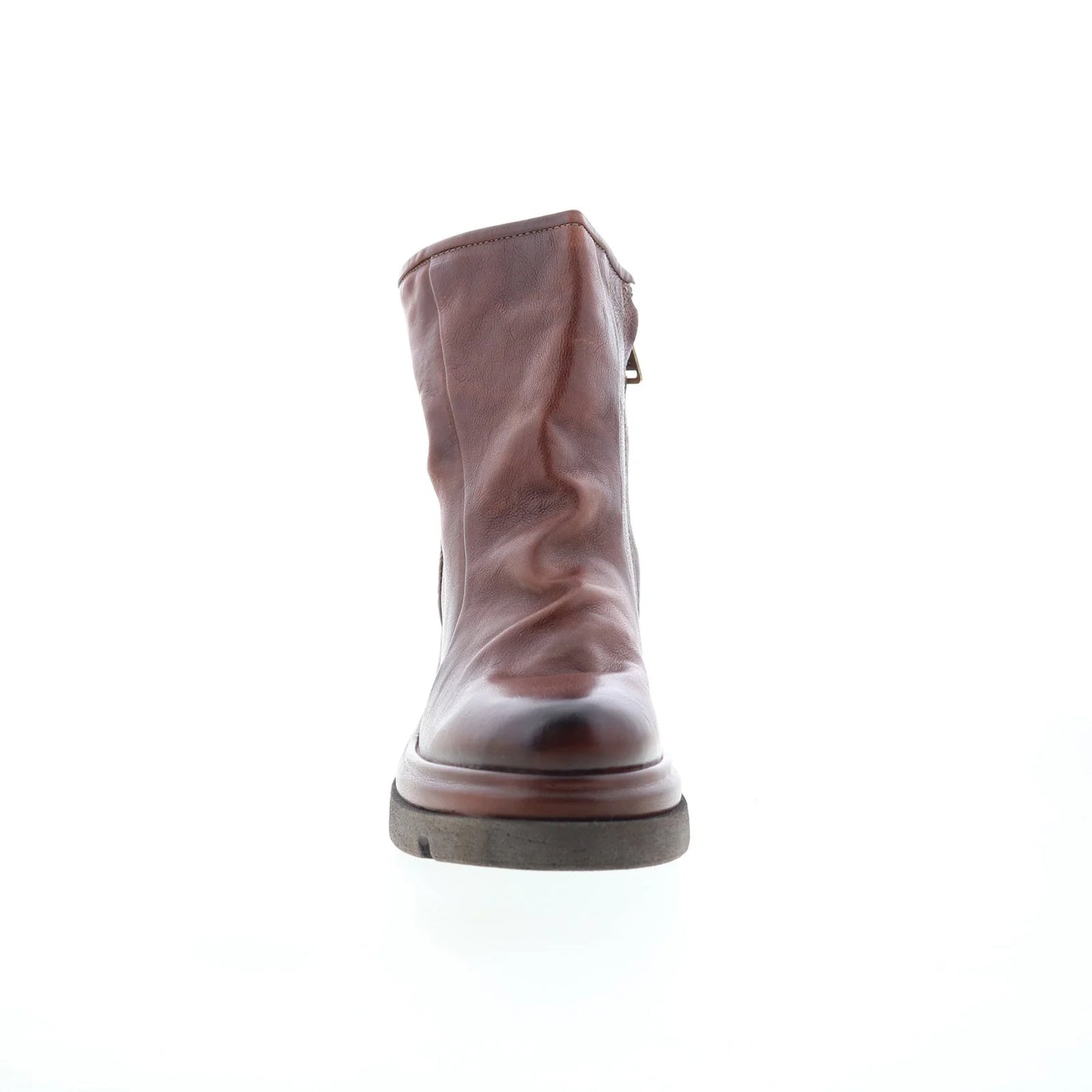 Edgar Womens Brown Leather Zipper Casual Dress Boots