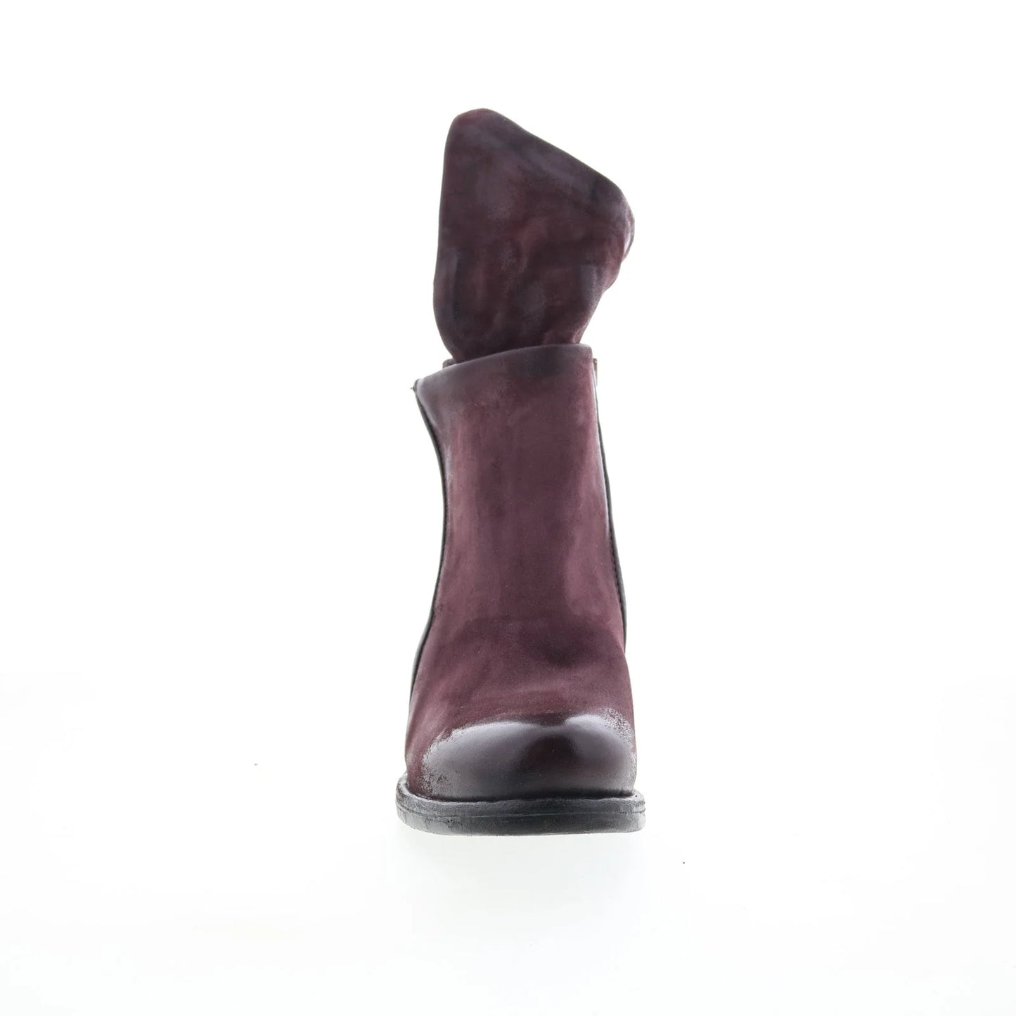 Ibsen Womens Burgundy Leather Zipper Casual Dress Boots