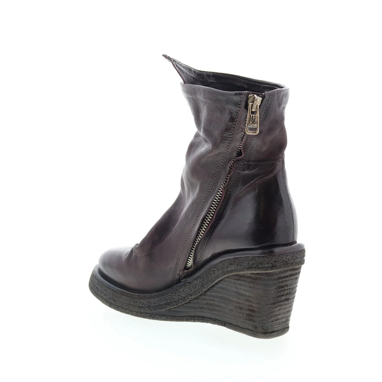 Tremont Womens Brown Leather Zipper Casual Dress Boots
