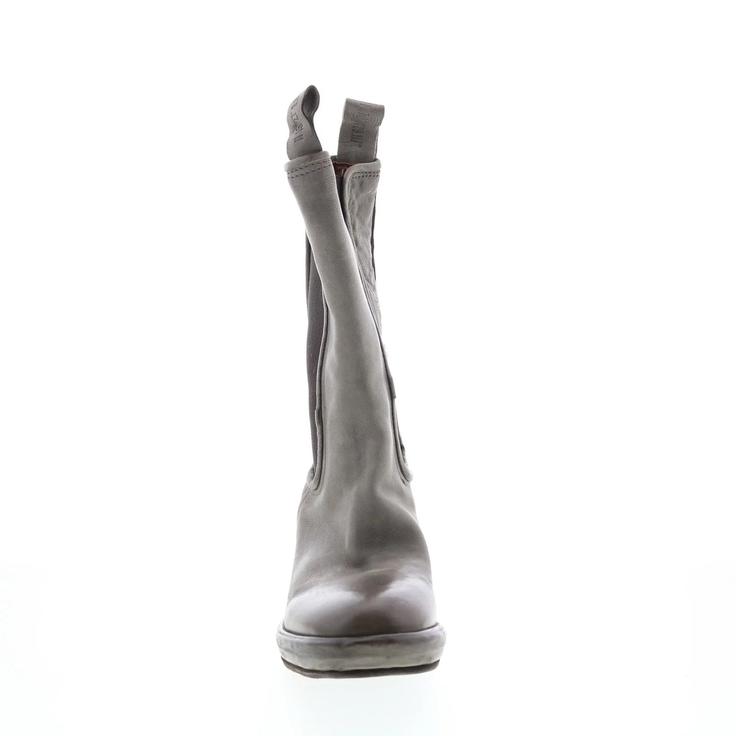 Collins A57202-302 Womens Gray Leather Slip On Chelsea Boots