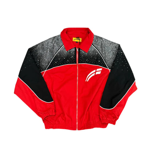 RVS Labs Varsity "Astral" Windbreaker- Red/Black/White