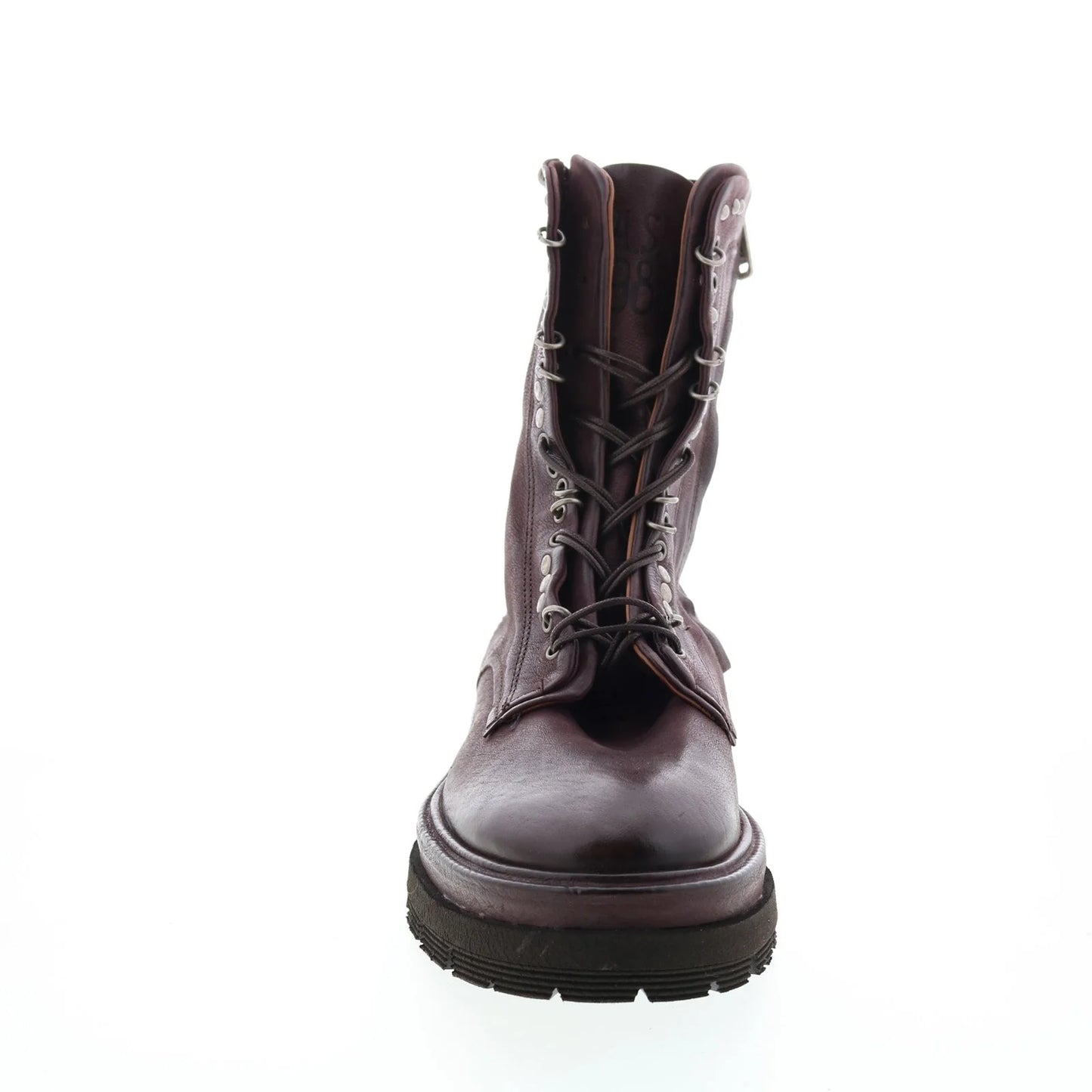 Hubie A59210-201 Womens Burgundy Leather Lace Up Casual Dress Boots