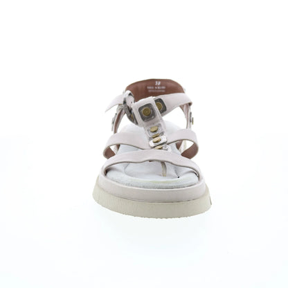 Ferdie A64003-301 Womens Beige Leather Strap Sandals Shoes