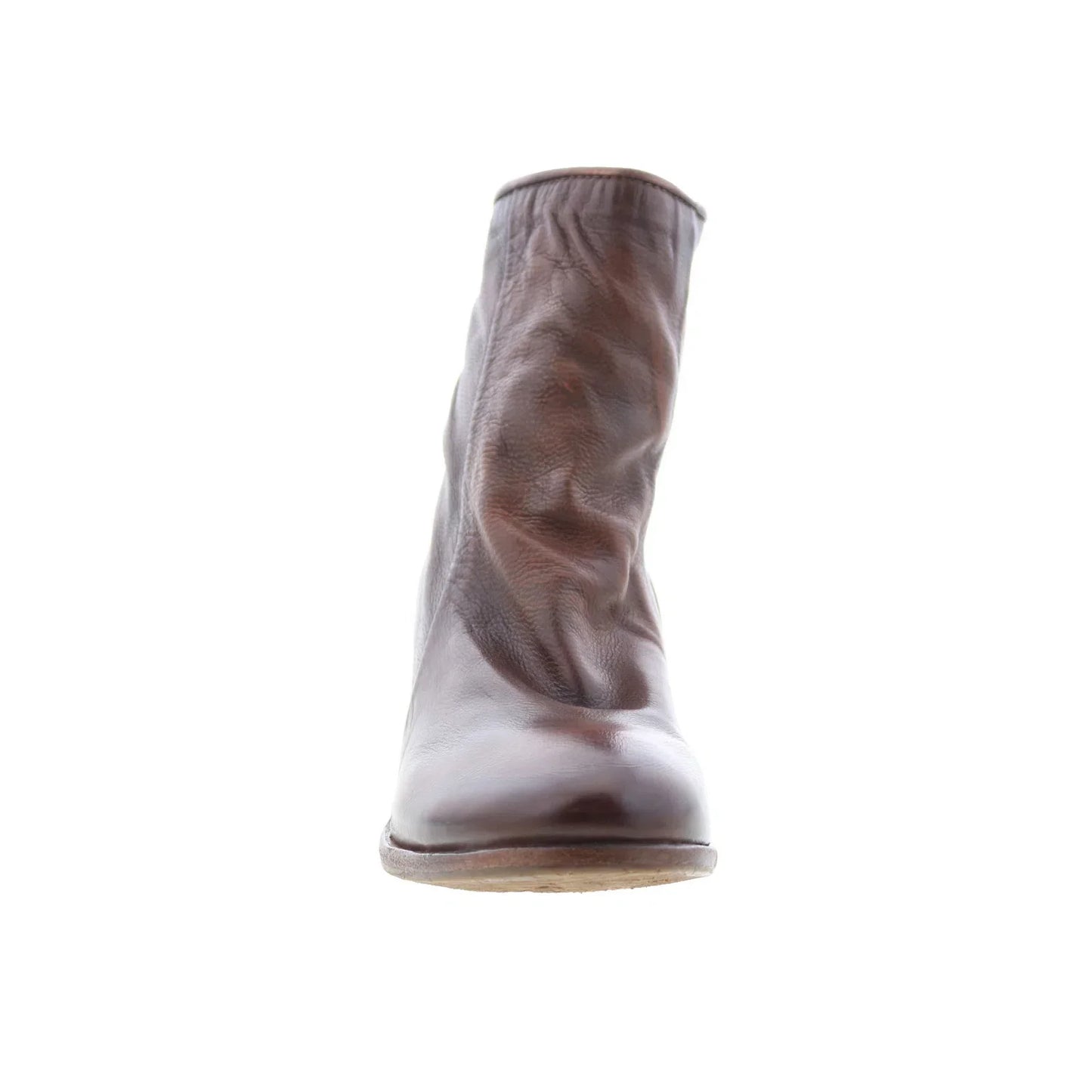Grayson Womens Brown Leather Zipper Ankle & Booties Boots