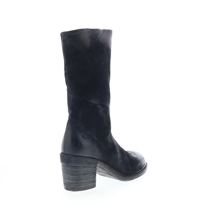 Justin Womens Black Suede Zipper Casual Dress Boots