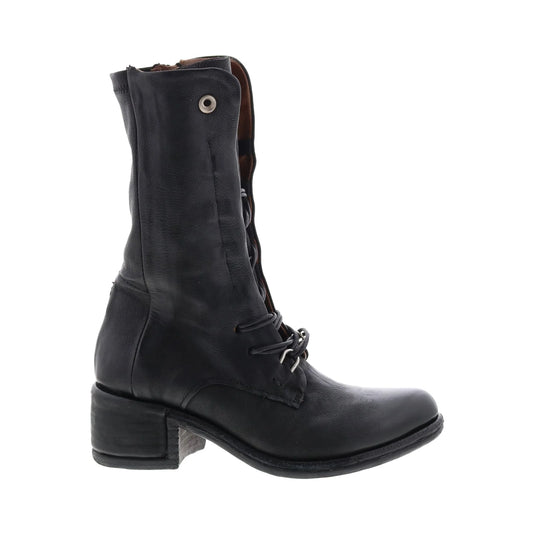 Opie 548213-201 Womens Black Leather Lace Up Casual Dress Boots