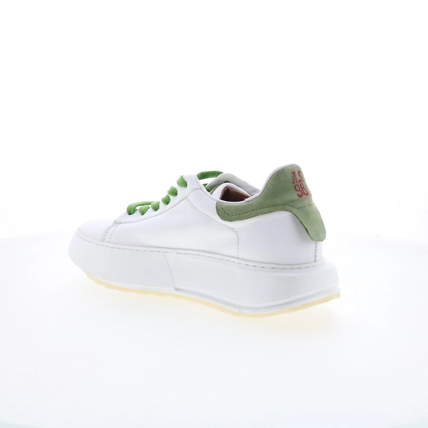 Hannie Womens White Leather Lace Up Lifestyle Sneakers Shoes