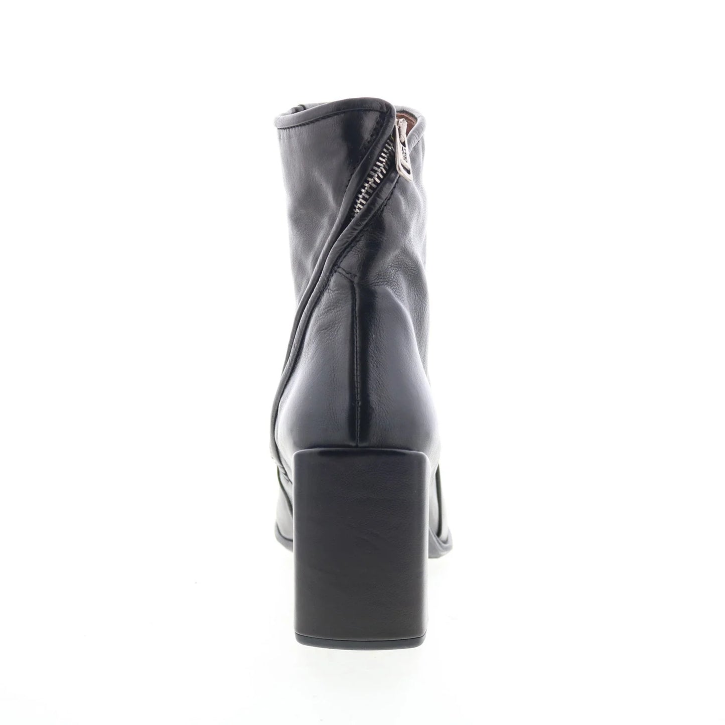 Earl Womens Black Leather Zipper Ankle & Booties Boots