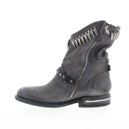 Torey Womens Black Leather Zipper Casual Dress Boots
