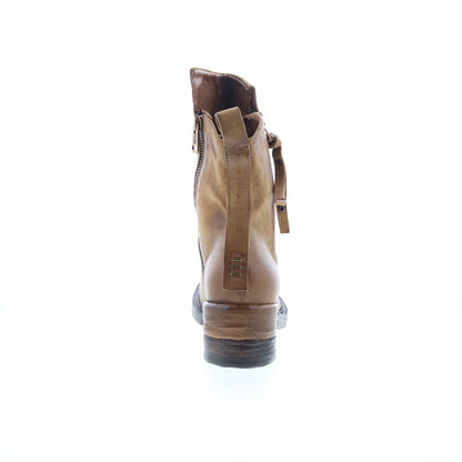 Stratford Womens Brown Leather Zipper Casual Dress Boots