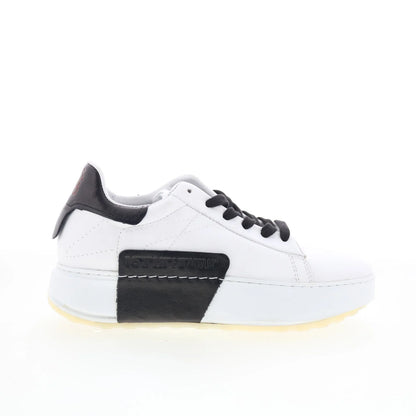 Hannie A87110-103-0002 Womens White Leather Lifestyle Sneakers Shoes