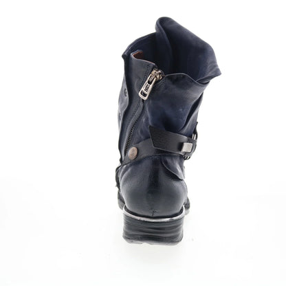 Emerson Womens Black Leather Zipper Casual Dress Boots
