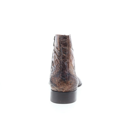 Astton Vettore 1678 Mens Brown Leather Zipper Casual Dress Boots