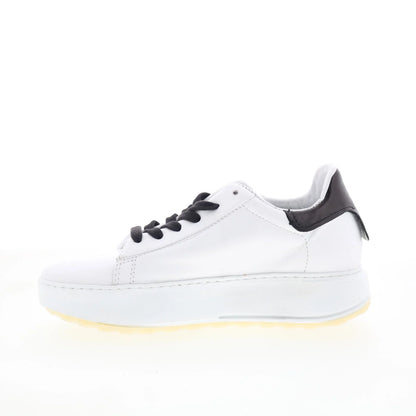 Hannie A87110-103-0002 Womens White Leather Lifestyle Sneakers Shoes