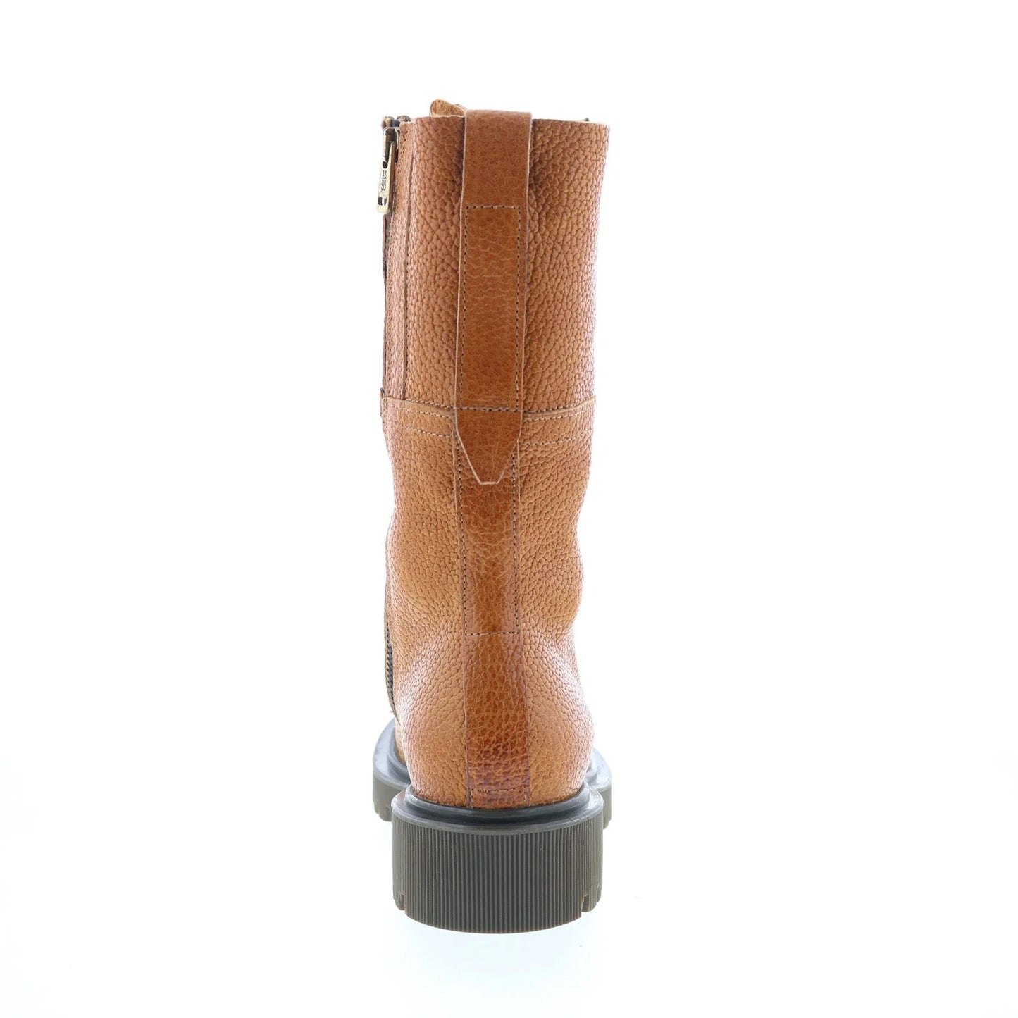 Trevy Womens Brown Leather Zipper Casual Dress Boots