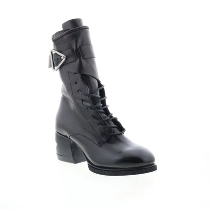 Layne Womens Black Leather Zipper Casual Dress Boots