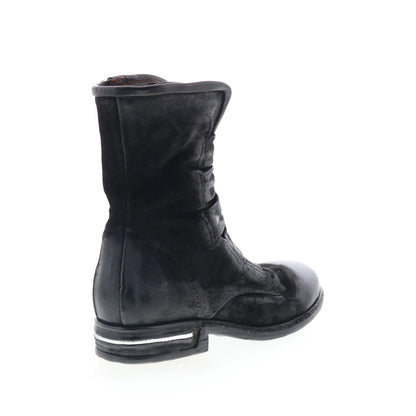 Traver Womens Black Suede Zipper Casual Dress Boots