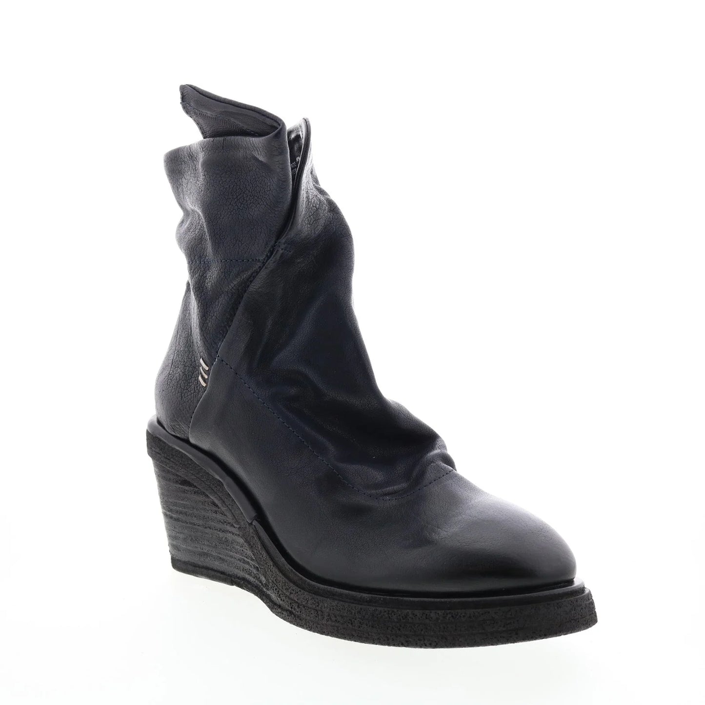 Tremont A30205-201 Womens Blue Leather Zipper Casual Dress Boots
