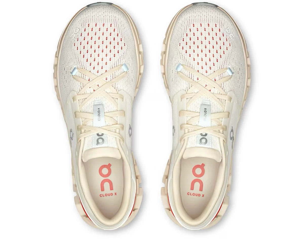 On Running Cloud X 4 Ivory Salmon (Women's)