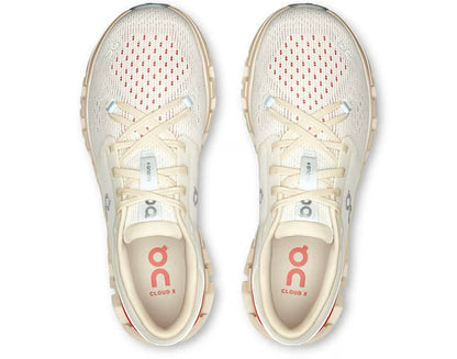 On Running Cloud X 4 Ivory Salmon (Women's)