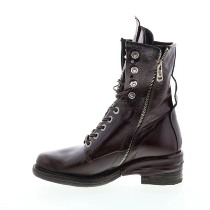 Saunder A23208-201 Womens Brown Leather Lace Up Casual Dress Boots