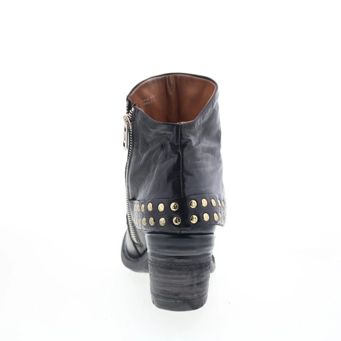 Jonas Womens Black Leather Zipper Ankle & Booties Boots